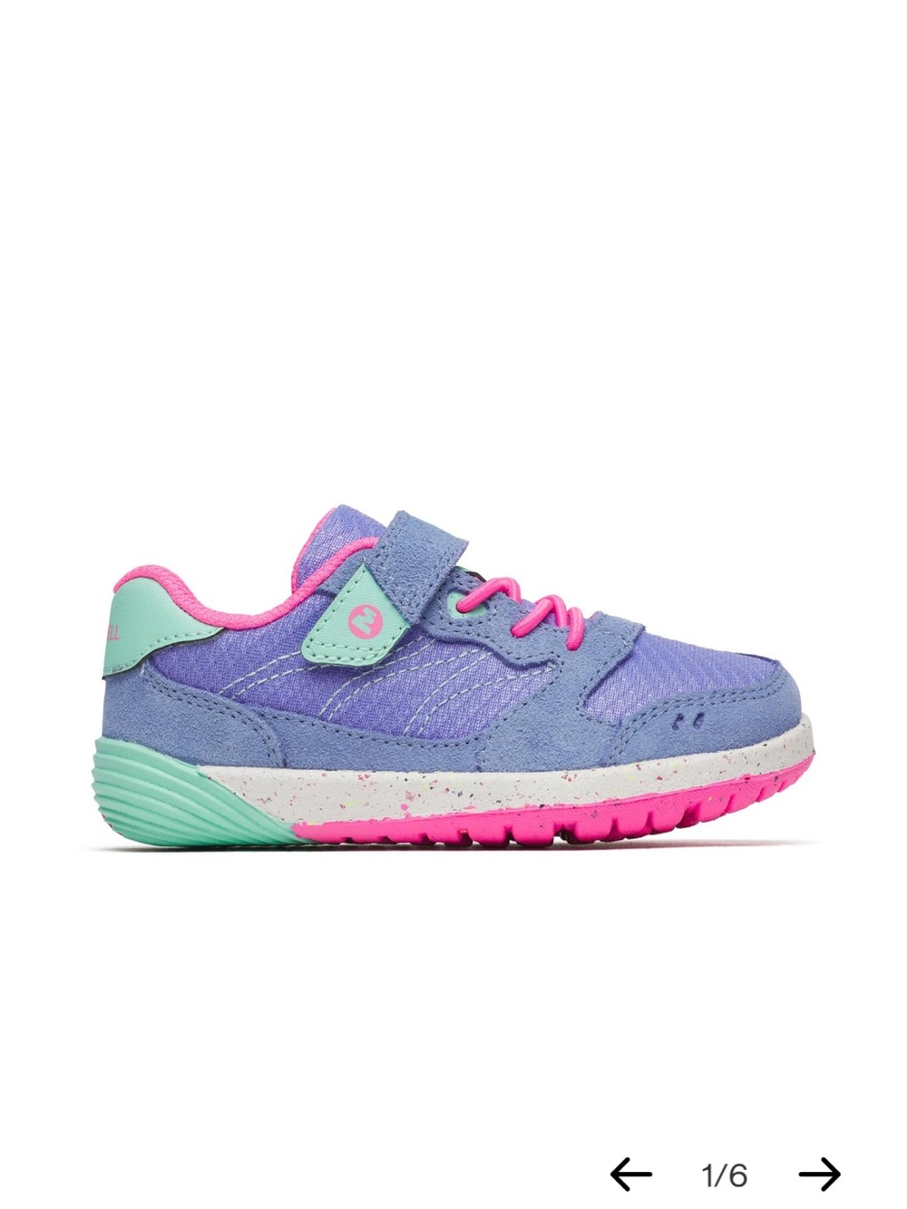Merrell Kids Lavender and Pink Sneakers with Mint Accents